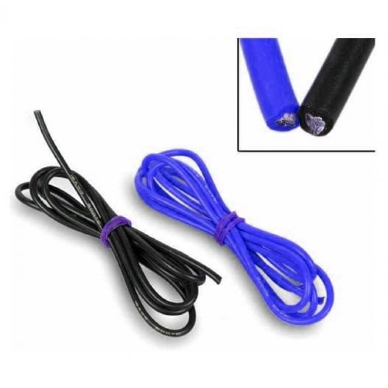 Silicone wire 4mm Blue German quality